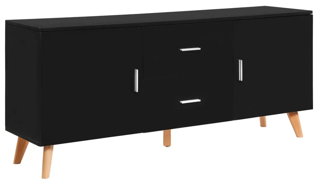 247306 vidaXL Servantă, negru, 160x40x70 cm, MDF