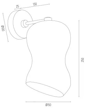 Lampă de perete SALERNO 1xE27/15W/230V aurie Argon 8046
