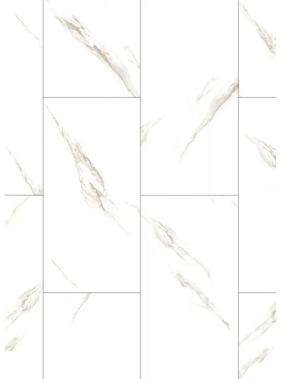 Mexen River White probă panouri vinilice 610 x 305 mm SPC 6,5 mm, suport IXPE 1,5 mm, 4 V-Fuga, Jazz White - F1150-S