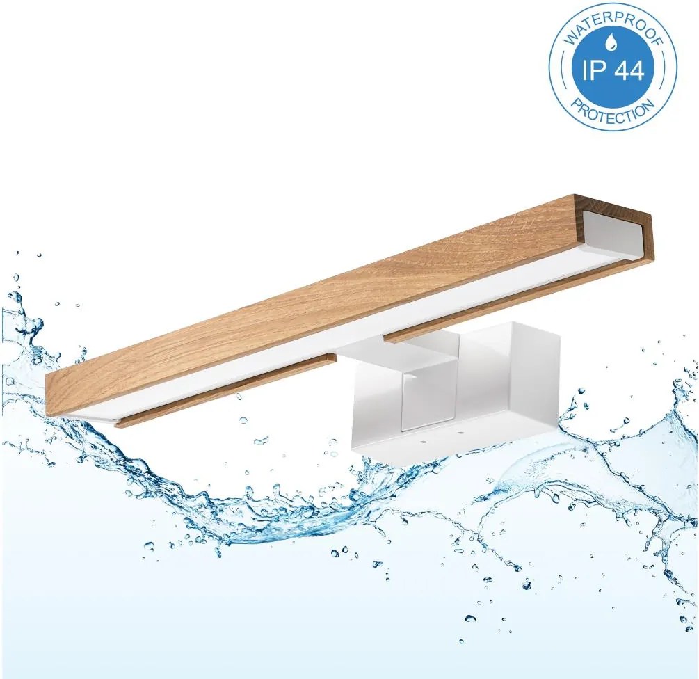 Brilagi - Lampă LED pentru oglindă de baie 3 în 1 WOODY MIRROR LED/8W/230V IP44 alb/stejar