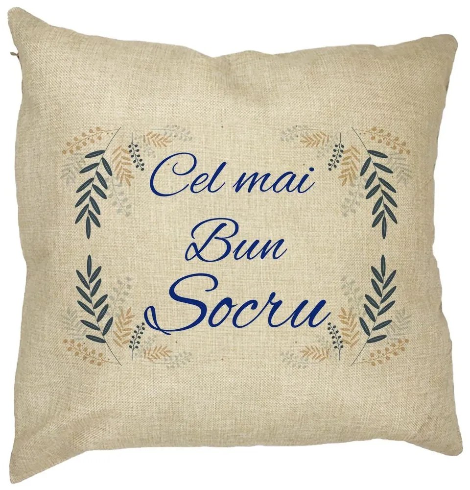 Perna Decorativa pentru Socrul 1, 40x40 cm, Husa Detasabila, Burduf