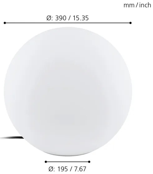 Eglo 98102 - Lampadar exterior MONTEROLO 1xE27/40W/230V IP65 ø390