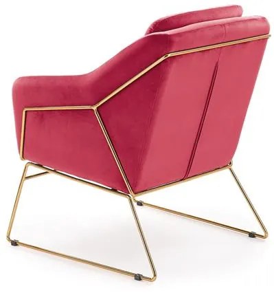 Fotoliu tapitat Soft 3 Bordo - h81 cm