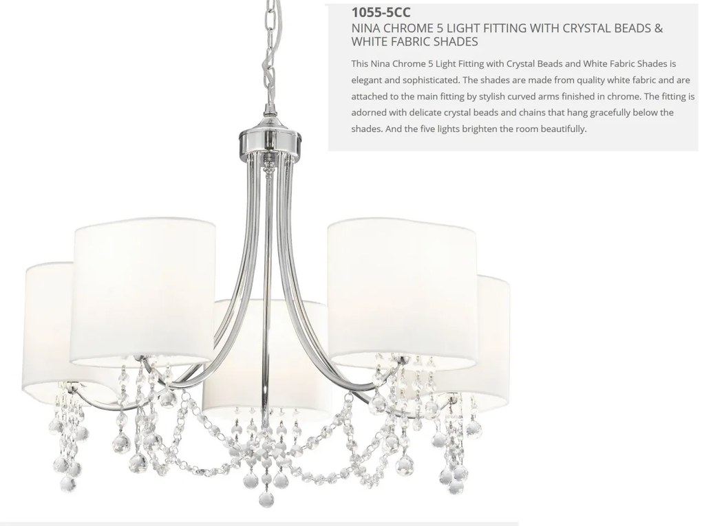Candelabru elegant design modern Nina 5L 1055-5CC SRT