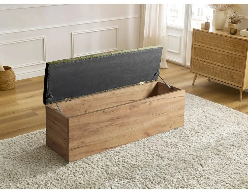 Bancă verde/în culoare naturală Kumo – Bobochic Paris