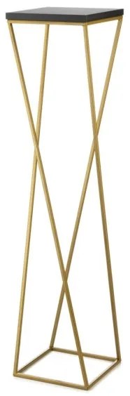 Suport de flori LOFT 100x24 cm auriu/negru