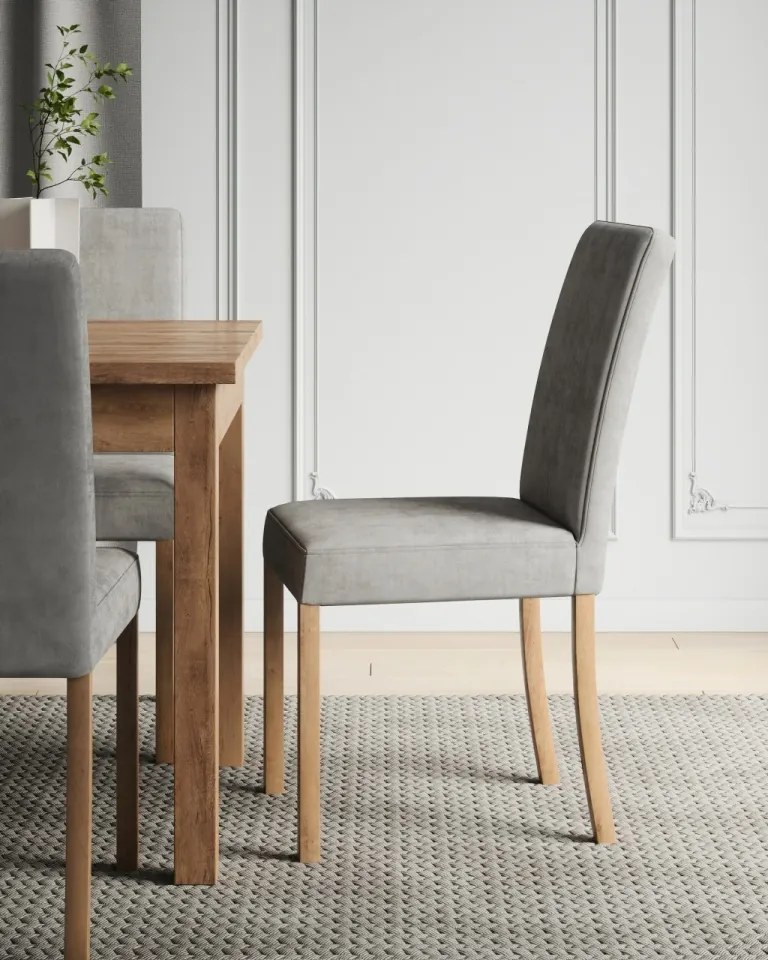 Scaun tapitat, RODOS 81, ADRK Furniture (Culoare: Negru)