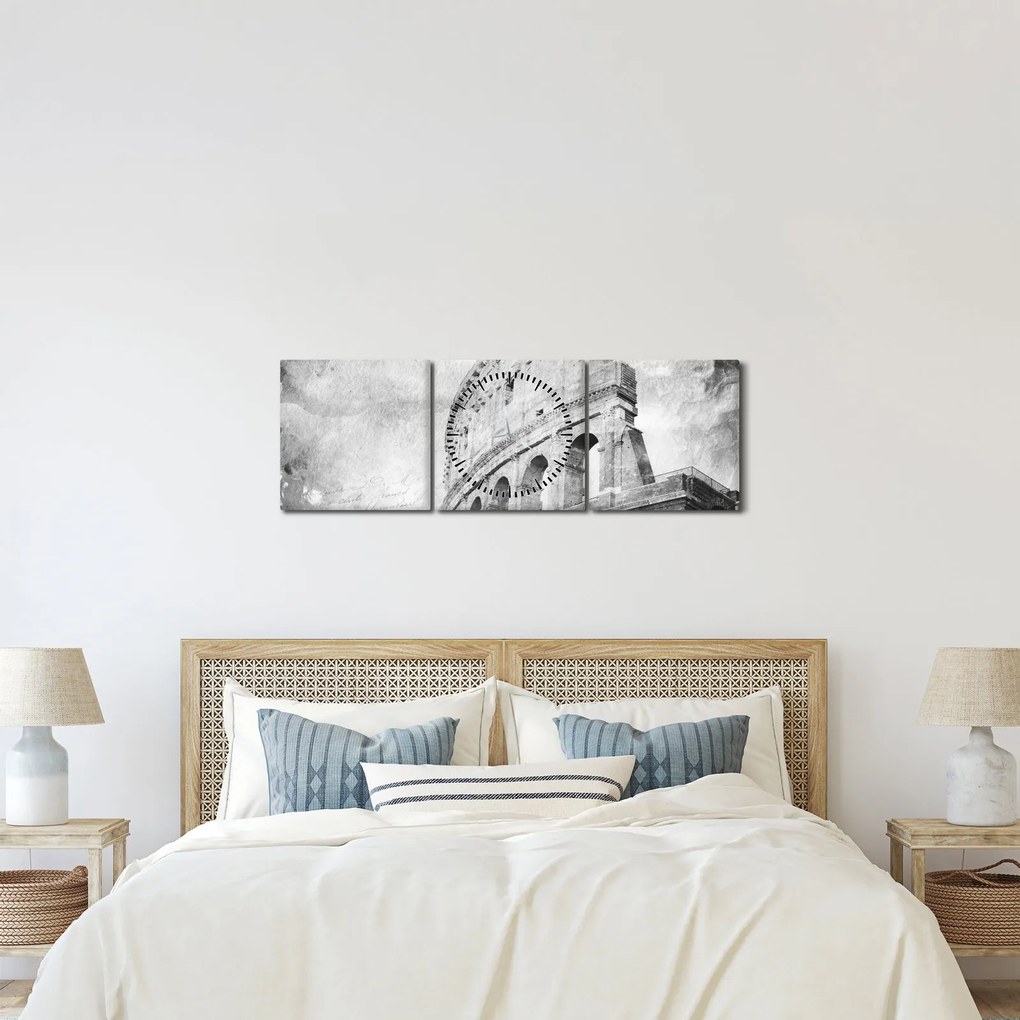 Tablou - Carte poștală de epocă a orașului N⁰1 (cu ceas) (90x30 cm)
