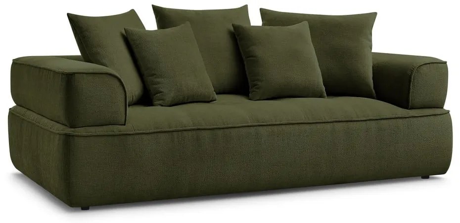 Canapea verde cu tapițerie din chenille 237 cm Whesley – Bobochic Paris