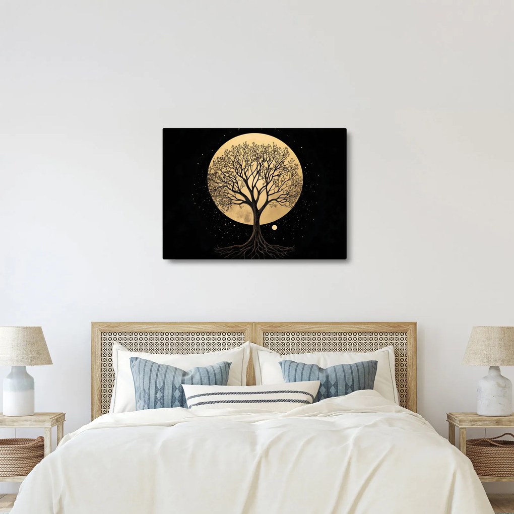 Tablou – Arbore în lună plină aurie I. (70x50 cm)