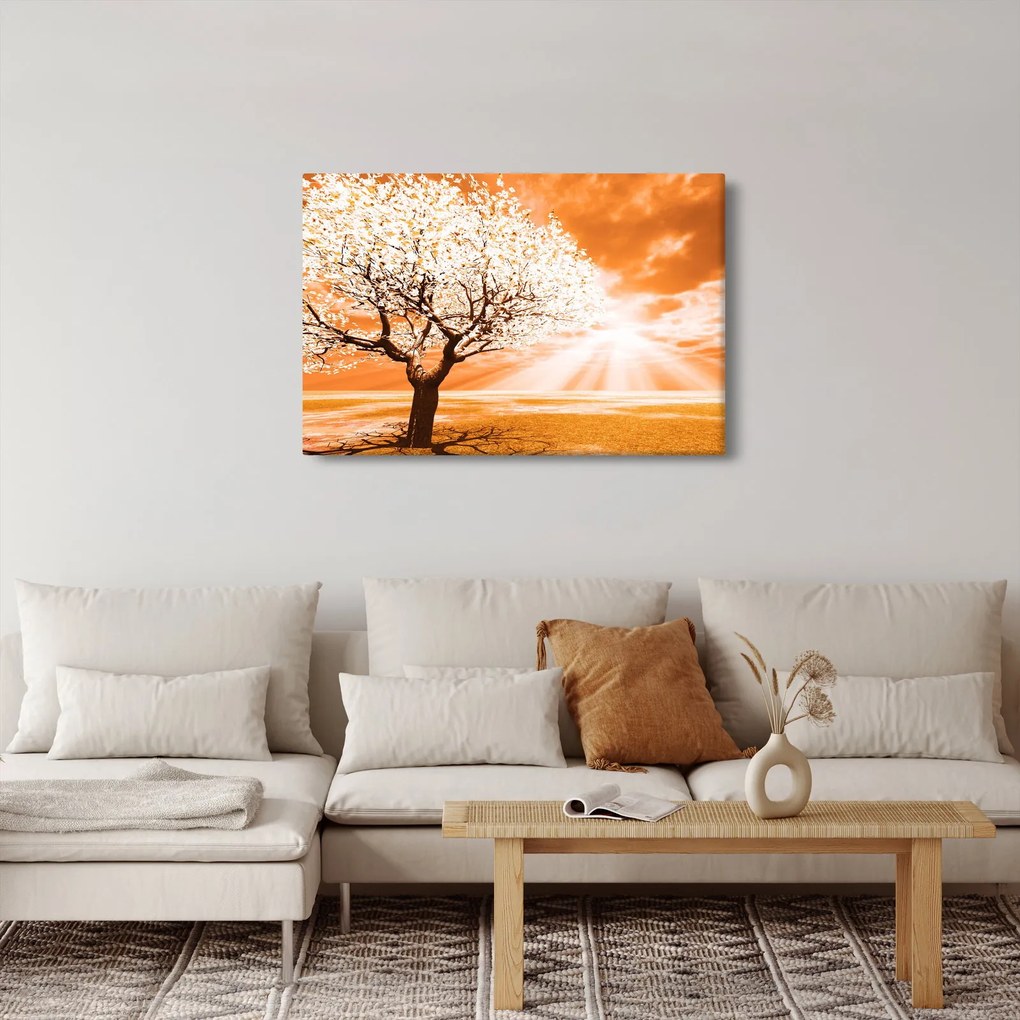 Tabloul cu pomul portocaliu (90x60 cm)