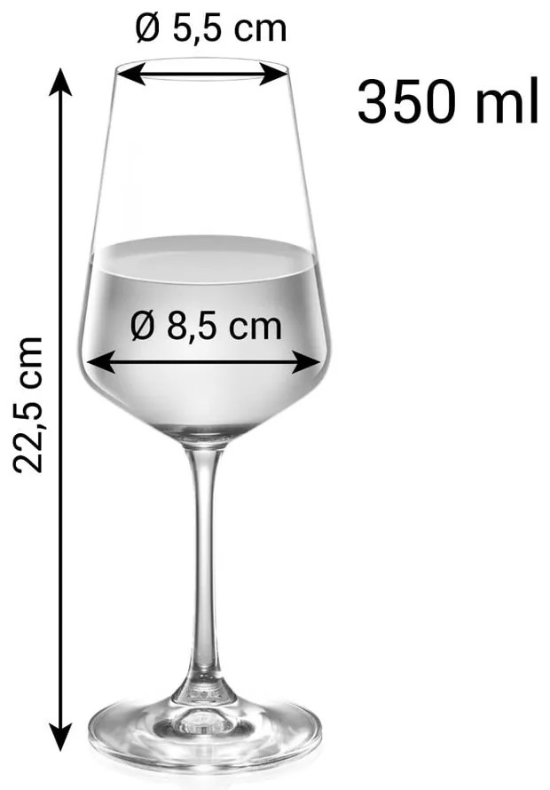 Set de pahare 6 buc. de vin 350 ml Giorgio – Tescoma