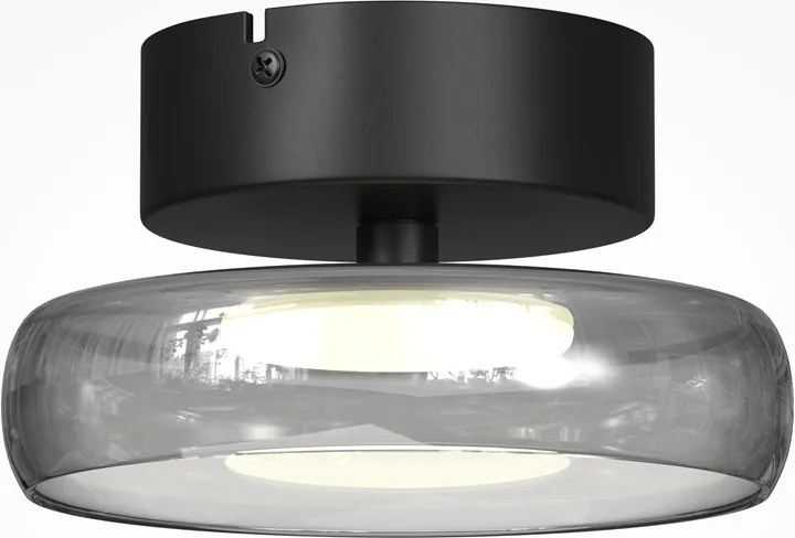 Lustra aplicata tavan Float sticla fumurie