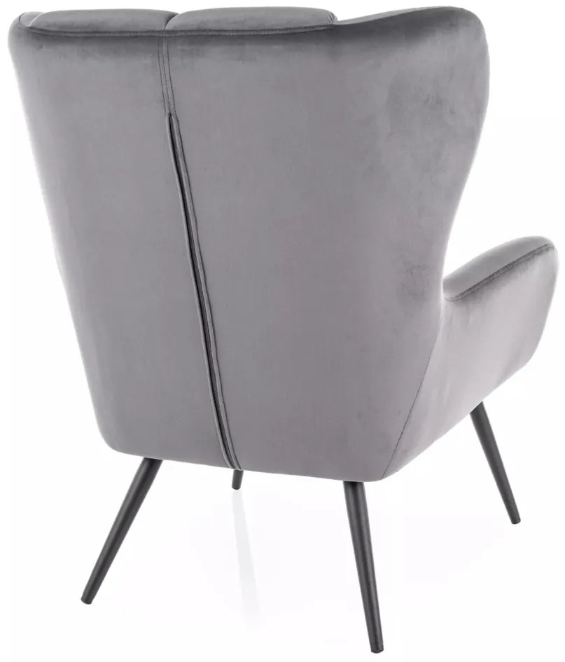 Fotoliu Louis velvet gri Blu14