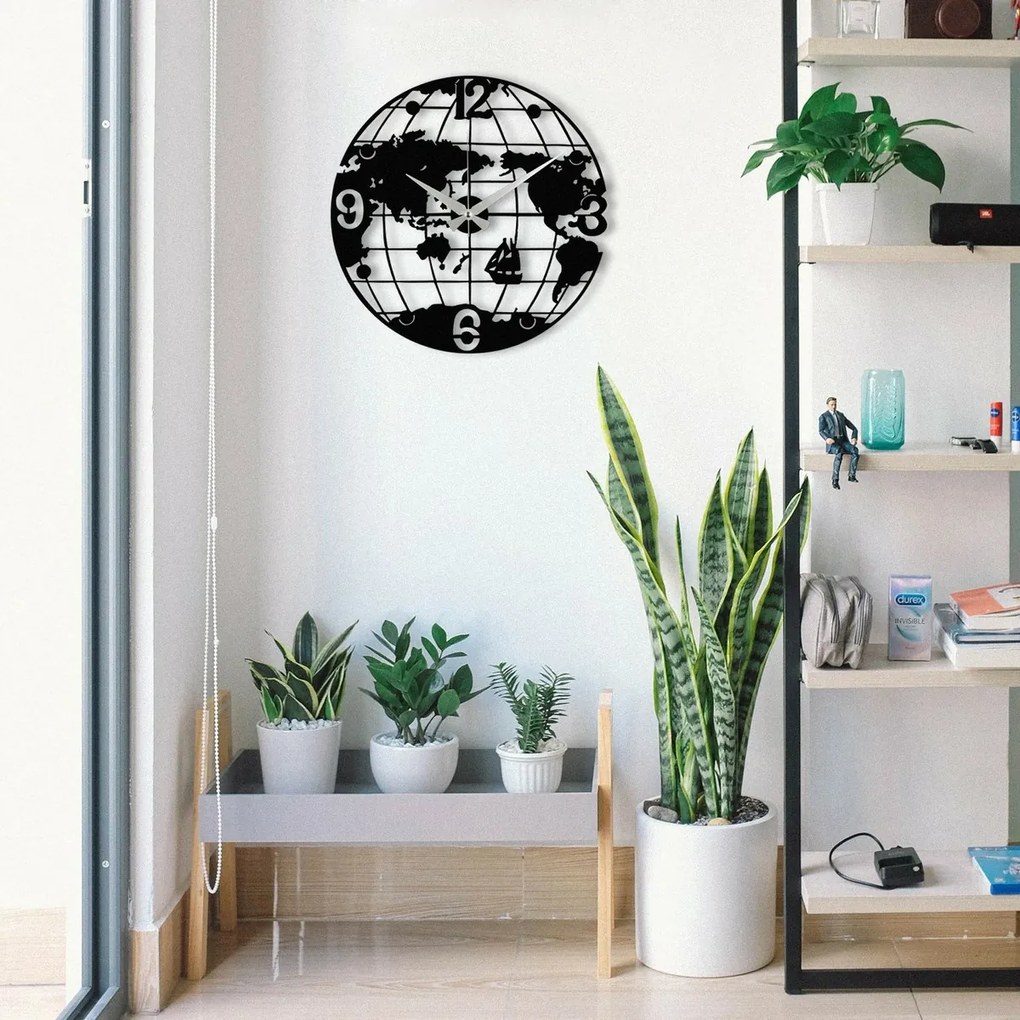 Ceas de perete World S018 Black, 48 x 48 cm