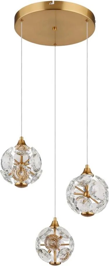 Globo 16047-3H - Lustră LED suspendată pe cablu VIRINA LED/24W/230V 3000K auriu