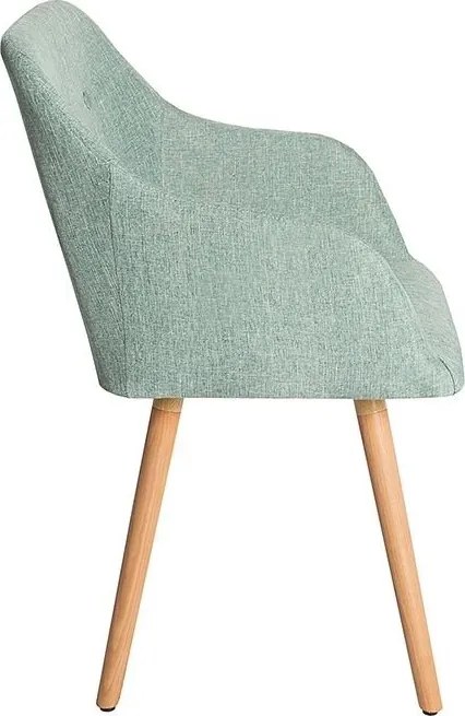 Set 2 scaune cu brate design nordic Scandinavia verde A-36827 VC