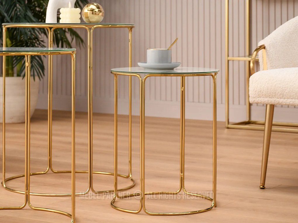 Măsuță de cafea Belianni Zest (marmură albă + auriu). 1111818