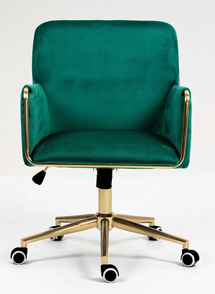 HR4318K Scaun Verde Catifea cu Bază Aurie