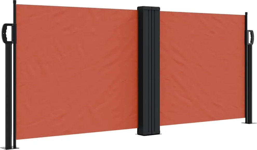 vidaXL Copertină laterală retractabilă, cărămiziu, 100 x 1000 cm