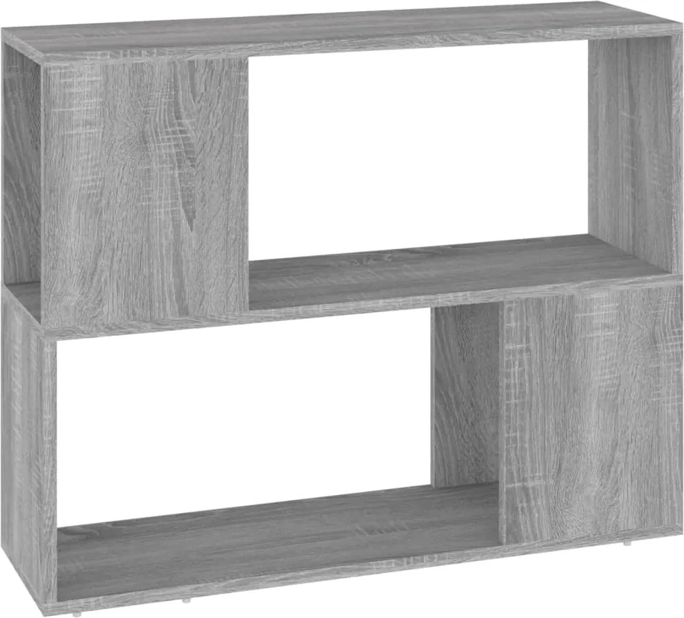 vidaXL Bibliotecă/Separator de cameră, gri sonoma, 80x24x63 cm