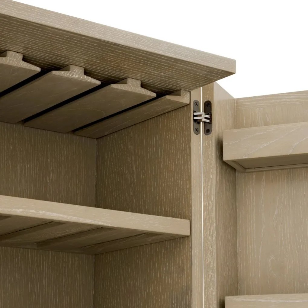 Dulap de Bar Design LUX, Lemn, Rattan, Borchard stejar albit