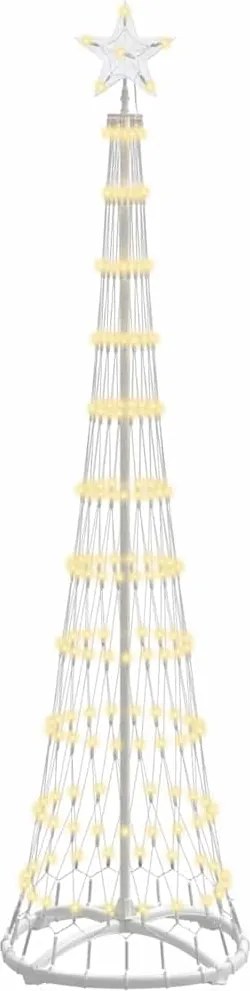 vidaXL Brad de Crăciun LED cu 230 LED Alb cald 51 x 51 x 190 cm Metal