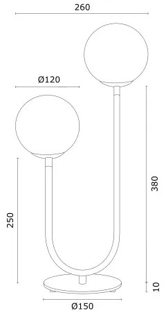 Veioza, lampa de masa design modern FERRONE negru