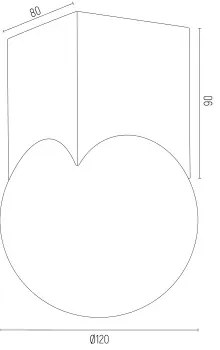 Plafoniera moderna minimalista AUSTIN negru/alb
