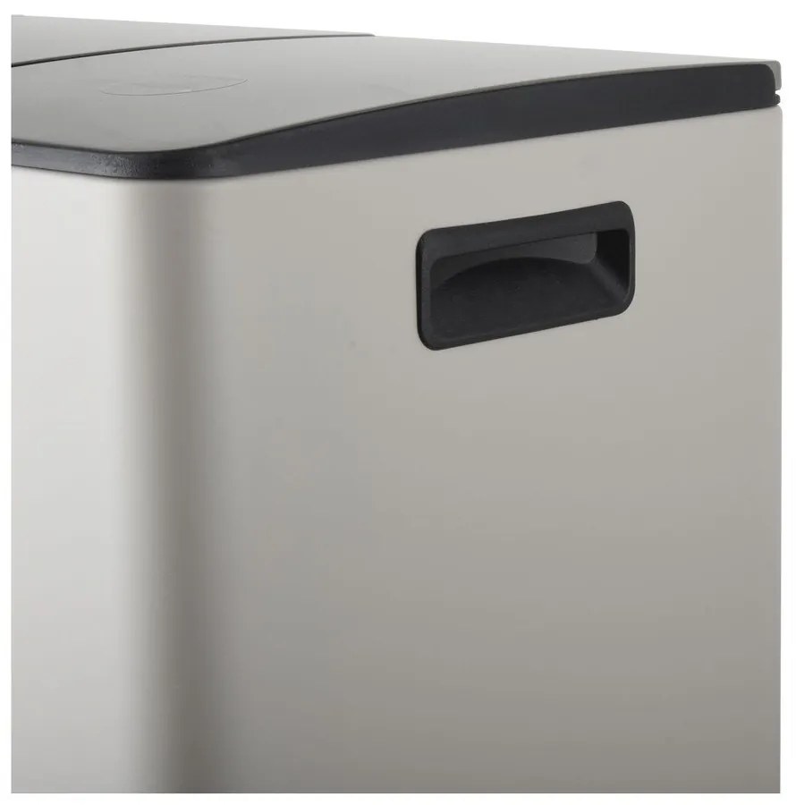 Coș de gunoi taupe pentru reciclare/cu pedală 2x20 l din oțel Aliya – Spirella