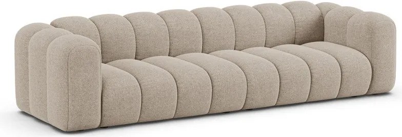 Canapea bej cu tapițerie din chenille 290 cm Lupine – Micadoni
