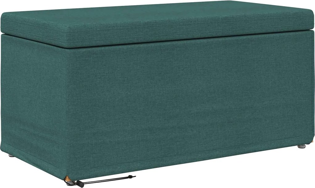 vidaXL Taburet Verde închis 81 x 41 x 40 cm Stofă și lemn prelucrat