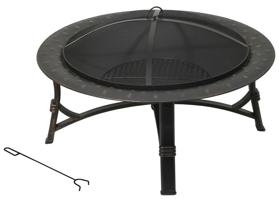 Șemineu portabil cu capac Cattara Teide, ø 88,5 cm, negru