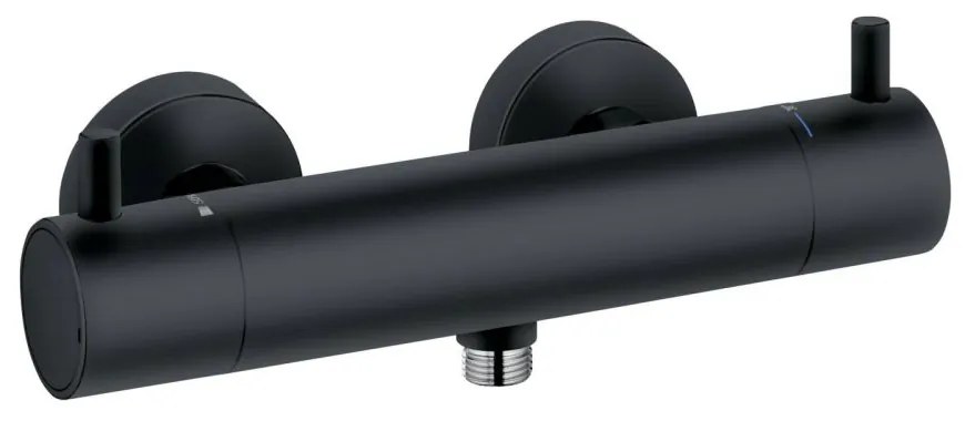 Baterie dus cu termostat, negru mat Negru mat