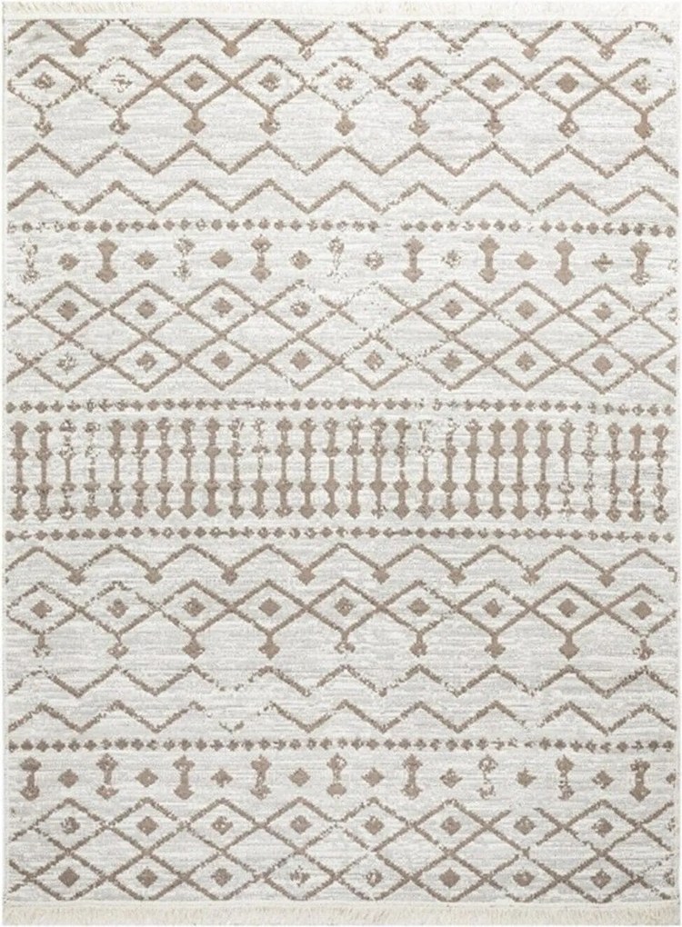 Covor 9987, 80x150 cm, forma dreptunghiulara, bumbac, bej