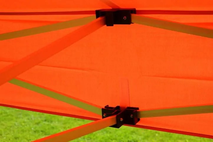 Cort de grădină foarfecă PROFI 3x3m teracotă+2 pereți latera