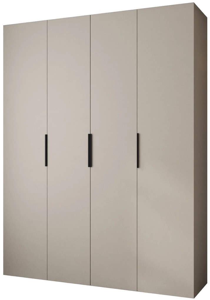 Dulap de haine 190 cm Carmela 50-4 (Cașmir + Negru). 1126847