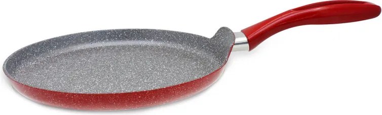 Tigaie pentru clatite Voltz V54422A26, 26 cm, Finisaj marmura, Rosu