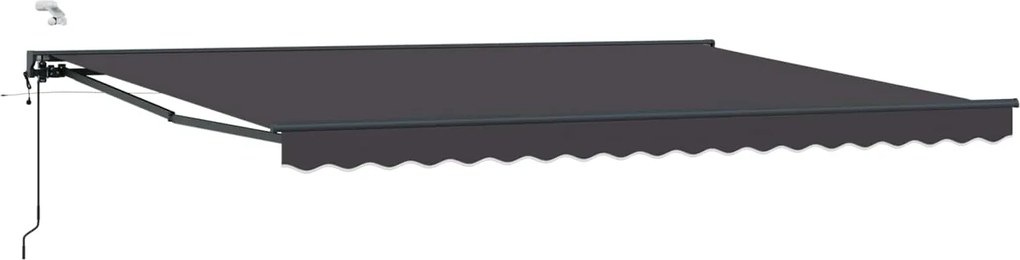 vidaXL Cort electric retractabil Antracit 4 x 2 m