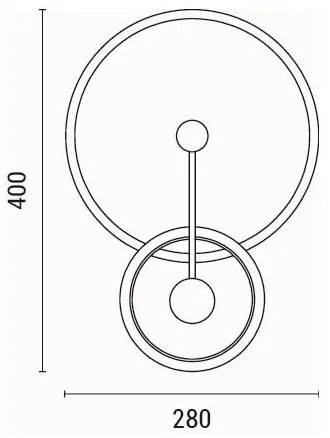 Aplică LED/15W/230V 3000K