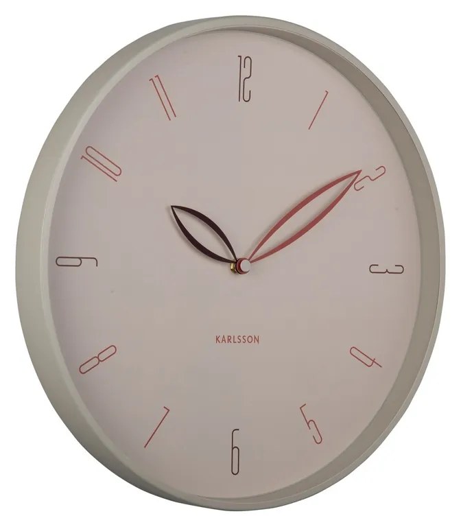 Karlsson 6012WG design ceas de perete bej, diametru 40 cm