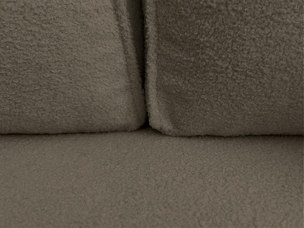 Canapea extensibila de colt SMART BOUCLE, gri-maro, reversibila, 232x143 cm