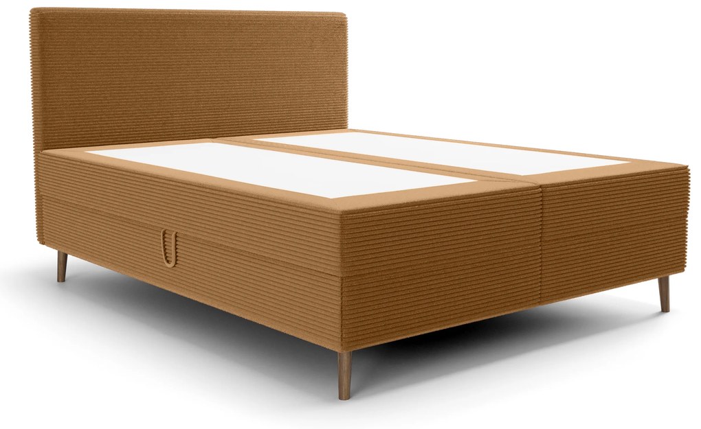 Pat de o persoană 120 cm Napoli Bonell (caramel) (cu somieră, cu sp. depozitare). 1082432