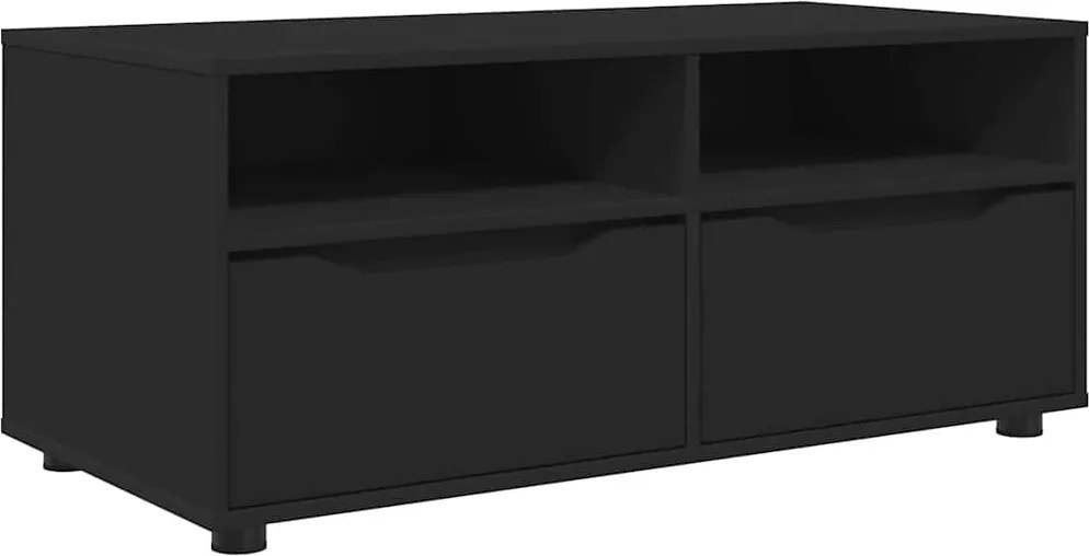 vidaXL Cabinet TV cu sertar Negru 100 x 48 x 43 cm Lemn compozit