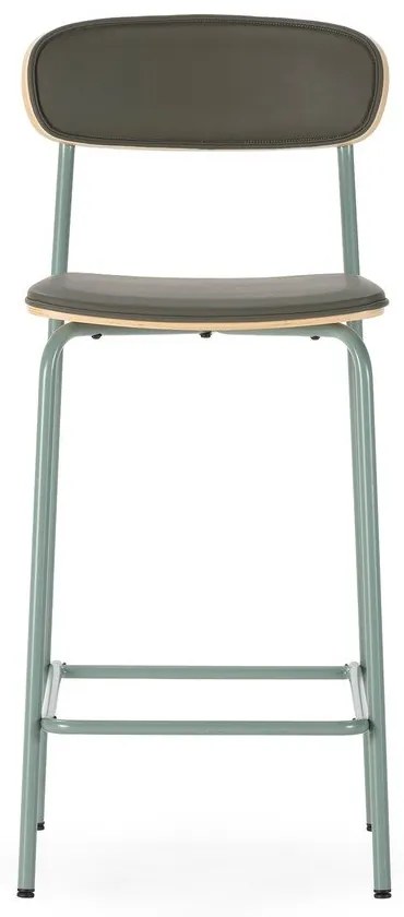 Scaune de bar verde-închis 2 buc. tapițate (înălțime șezut 65,5 cm) Saula – Marckeric