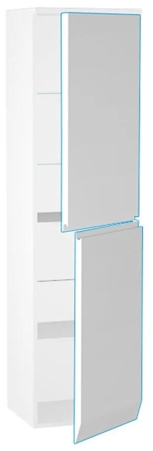 Dulap inalt suspendat cu usa softclose Oristo Horyzont mdf alb 150x40 cm