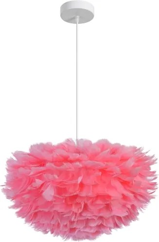Brilagi - Lustră suspendată pe cablu FEATHER 3xE27/40W/230V, Ø 50 cm, roz