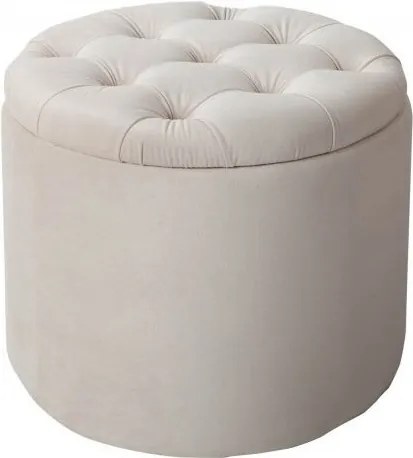 Taburete cu spatiu de depozitare Modern Barock 50cm, bej