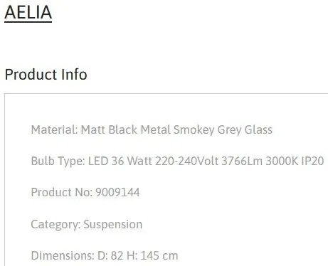 Lustra cu 9 pendule LED design modern AELIA