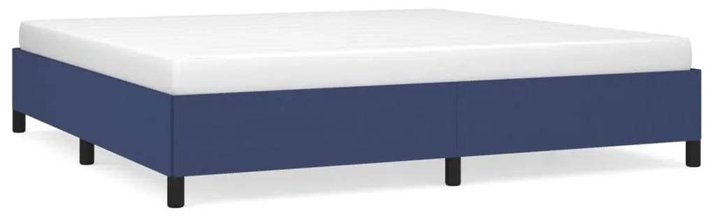 347096 vidaXL Cadru de pat, albastru, 200x200 cm, material textil